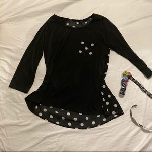 Polka Dot 3/4 Sleeve Pocket Tee